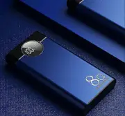 80000mah Portable Power Bank With Led Light Digital Power blue