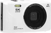 YUEHISY 5K 72MP Digital Camera, 16X Zoom Autofocus Camera with WiFi, 2.8 Inch HD Screen, Flash for Travel Vlog, for Photography, 64GB Card (64GB)