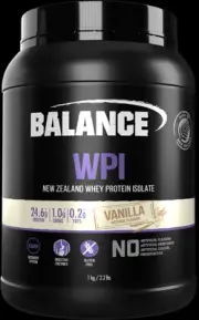 BALANCE WPI PROTEIN 1KG VANILLA / WHEY PROTEIN ISOLATE NEW ZEALAND PROTEIN