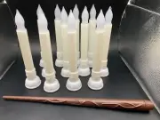Set of 12 Window Candles Christmas Decor Holiday LED Light Remote On/Off Control