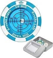 Golf Green Reader, Golf Ball Marker with High Precision Horizontal Bubble, Putt Aid Golf Accessories Tool Men Women (Blue & White)