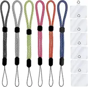 Amaxiu 6 Pcs Hand Wrist Strap Lanyards, Adjustable Phone Short Wrist Lanyard Universal Strap for Phone Camera Key with 6 Pads