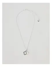 [Piper] Clover Charms Necklace in Black
