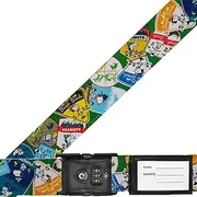 [VANGUARD] Snoopy Suitcase Belt, One Touch, Convenient, Luggage Lock, Named, Convenient Travel Goods, Made in Japan, Cute, Snoopy Patch, TSA Lock, Keyed