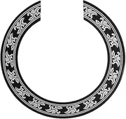 Folk Guitar Rosette Inlay Sticker Circle Sound Hole Decorative Decal Accessory Replacement for 40-41 Inch Guitars