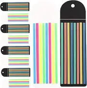 HAPINARY 10 Sheets Highlighter Strips Colored Transparent Page Markers for School and Office Easy to Use for Reading Focus and Note Taking