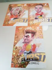 2019 AFL Select Footy Stars Team Logo Starbursts 3 X GWS Giants
