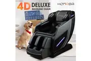 HOMASA 4D Massage Chair Zero Gravity Full Body Shiatsu Electric Recliner Heated Foot Massager Airbag Bluetooth Speaker Grey