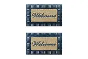 2PK Solemate Yarn Welcome 45x75cm Stylish & Durable Outdoor Front Doormat