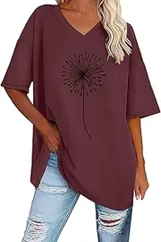 [Generic] Weightlifting Long Sleeve Shirts Floral Tropical Print V Neck T Shirt Short Sleeve Button Lapel Top Space T