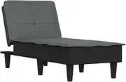Chaise Longue Dark Grey Fabric