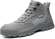 [Legou] Men’s Microfiber Leather Protective Shoes Breathable Anti-Smashing Anti-Piercing High-Top Non-Rigid Safety Boot