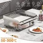 2900W Commercial Grill Pan Electric Griddle Patty BBQ Hot Plate Stainless Steel