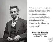 Abraham Lincoln " four score" Gettysburg Address Quote 8 x 10 Photo Picture # h1