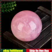 70mm Large Natural Pink Rose Quartz Crystal Sphere Ball Healing Reiki + Stand US