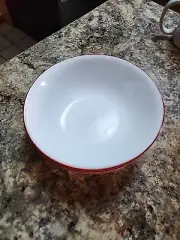 Corelle RED RIM 1 Qt SERVING BOWL. New SET Of 4