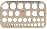 KOH I NOOR CIRCLE STENCIL TECHNICAL DRAWING TEMPLATE SIZES 4mm - 40mm EXAM DA100