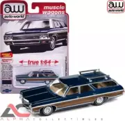 AUTOWORLD AWSP169B 1:64 1970 CHEVROLET KINGSWOOD (FATHOM BLUE)