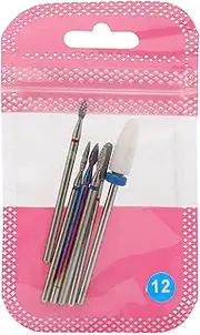 Nail Cuticle Cleaner Bit Set for Quick Gel Removal and Polishing - 6pcs Professional Rotary Nail Drill Cone Bit for Manicure Salon