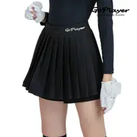在飛比找PChome24h購物優惠-GoPlayer女高爾夫假兩件式百褶褲裙(黑)