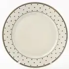 Grace's Teaware New White Gold Polka Dots Dinner Plates, Set of 4