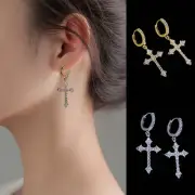 Elegant Arrow Cross-Shape Drop Earrings Women's/Men's Earrings Zircon Earrings