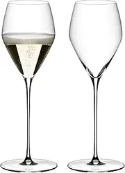 Riedel Veloce Champagne Machine-Made Crystal Wine Glass, Clear – Enhances Bubbles & Aromas of Sparkling Wines – Elegant Design for Special Celebrations – 327 ml Capacity (Pack of 2)