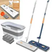 New Hot Floor Mop Bucket Set Hand Washing Mop Squeeze Flat Mops Cleaning Tools