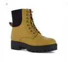 Seven7 Jadon Tan Lace-Up Combat Boots, Y2K, Size 6 New in Box