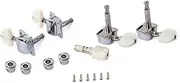 OFFSCH Guitar Tuner Package 5 Semi-closed Tuning Pegs Machine Head Keys 4 Bushings Silver HA105