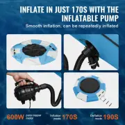 Inflatable Water Trampoline with Slide & Ladder, 3.1m for Pool & Lake Fun