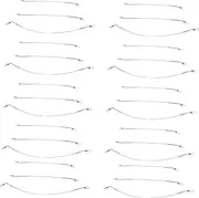 Amosfun 30pcs Fishing Wire Liter Saltwater Leaders Wire Trace Leader Fishing Line Wire Leaders Fly Tippet Rings Tackle Leader Rigging Catfish Leaders Leader Line Bait Sports Steel Wire