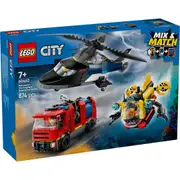 Lego City - Helicopter Fire Truck and Submarine Remix