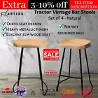 Artiss Set of 4 Vintage Tractor Bar Stools Retro Kitchen Stool Industrial Chairs