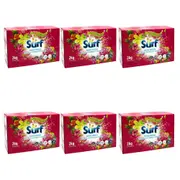6PK Surf Rose Fresh Detergent Laundry Powder Fabric Softener Stain Remover 2kg