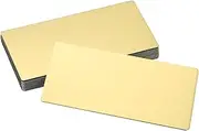 sourcing map 12 Pcs Blank Name Plates, 3.9 x 2" Engraved Metal Name Plate Laser Strong Adhesive Nameplate Anodized Aluminium Custom Blank Plates for Signs DIY Crafts, Gold