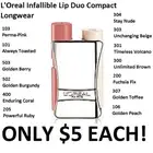 L'Oreal Infallible Lip Duo Compact Longwear