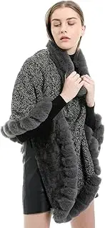 [HAMKVBPR] Women's Shawl Scarf Ladies' Hooded Cape With Fringed Poncho Pullover Wrap Poncho for Party and Christmas