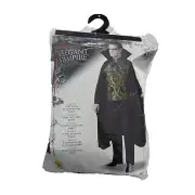 Elegant Vampire Mens Medium Rubies Vest with Attached Cape Jabot 810525