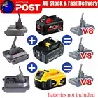 Adapter For Makita Milwaukee 18V Dewalt 20v Battery To Dyson V8 Vacuum Cleaner