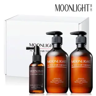 【Moonlight 莯光】進化版 鞏固髮根豐盈禮盒(養髮液70mL+健髮洗髮精400mLx2)