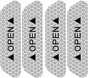 biinfu Car Door Open Prompt Anti-Collision Reflective Stickers Tape Conspicuity Safety Caution Warning Sticker for Car Truck Trailer-White