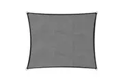 Outdoor Rectangle Sun Shade Sail Canopy (Grey) - 7x5m