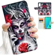 ( For Vivo Y22s ) Wallet Flip Case Cover AJ24252 Sugar Skull