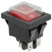 Carpet Cleaning Machine Red Illuminated Rocker Switch STDP With Splash Cover