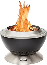 Cuisinart COH-800 24" Cleanburn Smokeless Fire Pit with Wind Guard, Easy Clean Ash Tray and Locking Base