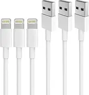 AUNC for iPhone Charger, [MFi Certified] Lightning Cable 3PACK 6FT USB Charging Cable High Speed Transfer Cord Compatible with iPhone 14/13/12/11 Pro Max/XS MAX/XR/XS/X/8/iPad