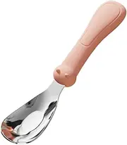 Stainless Steel Baby Spoons, Baby Feeding Spoon with Silicone Handle, Food Utensils, Led Weaning Supplies, Learn to Eat Themselves