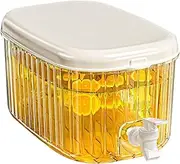 Fridge Water Dispenser with Tap - Household Water Container - Travel Desktop Container Beverage for Cocktails, Juices, Tea, Fruit Tea
