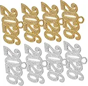 [CALLARON] 20pcs 2026 Graduation Charm Pendant Alloy Embellishments for DIY Jewelry Projects Bracelets Necklaces Earrings Shiny Electroplated Tassel Ornaments